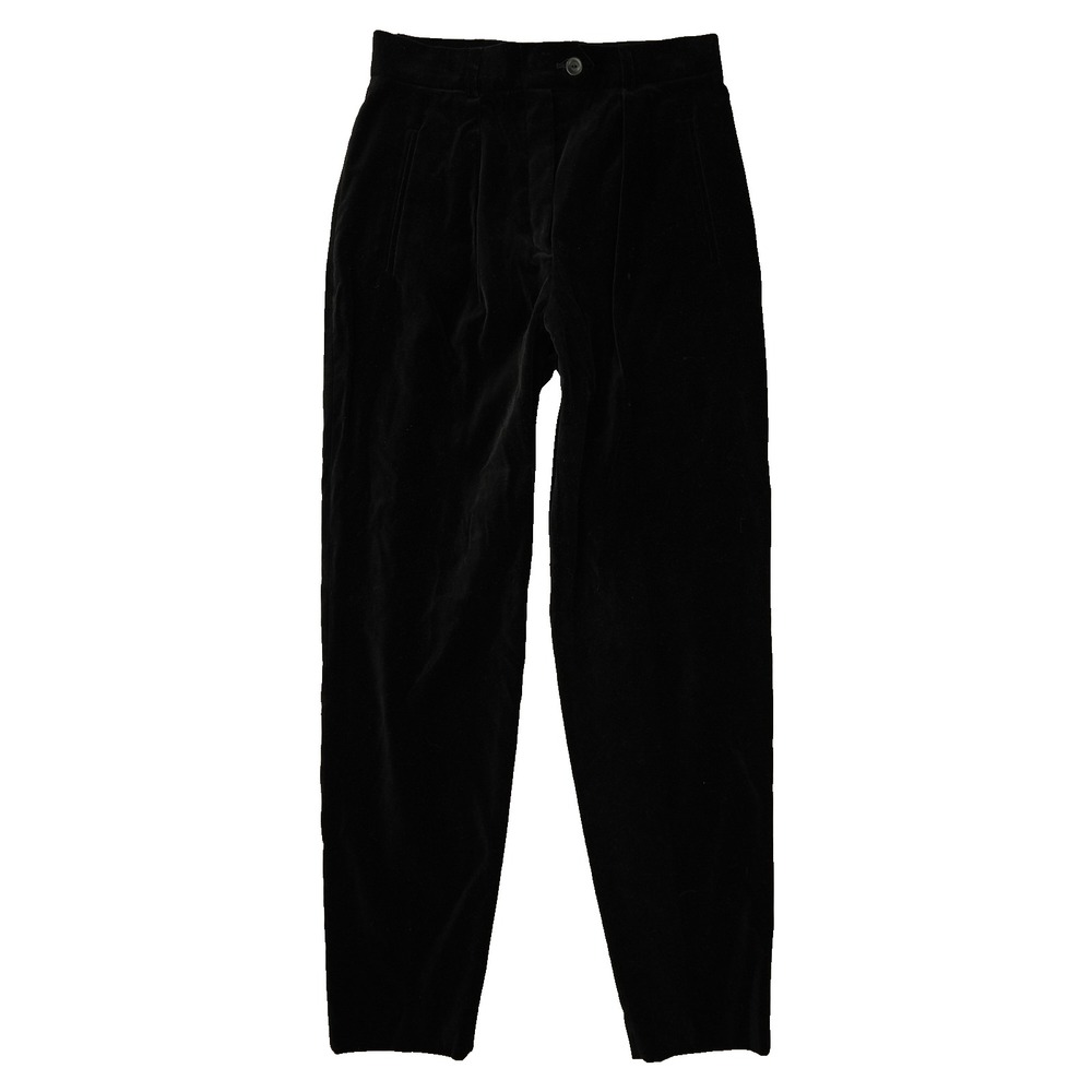 Escada Margaretha Ley Velvet Pants Womens 38 Black High Rise Vintage 90s Tapered